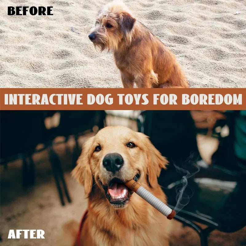 Giggling Cigarette Dog Plush Toy