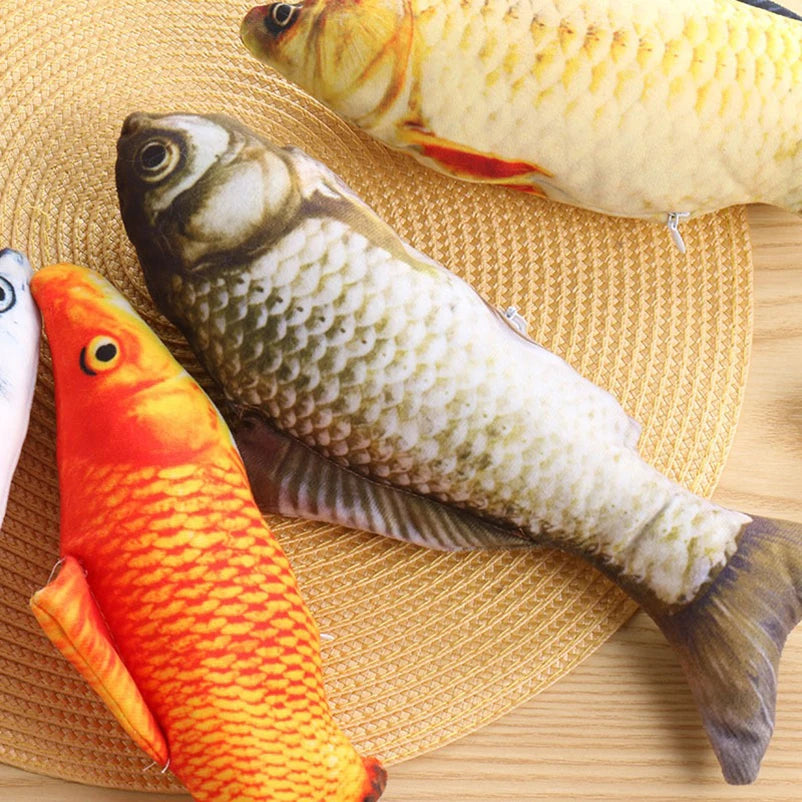 Plush Fish Cat Teaser Toy