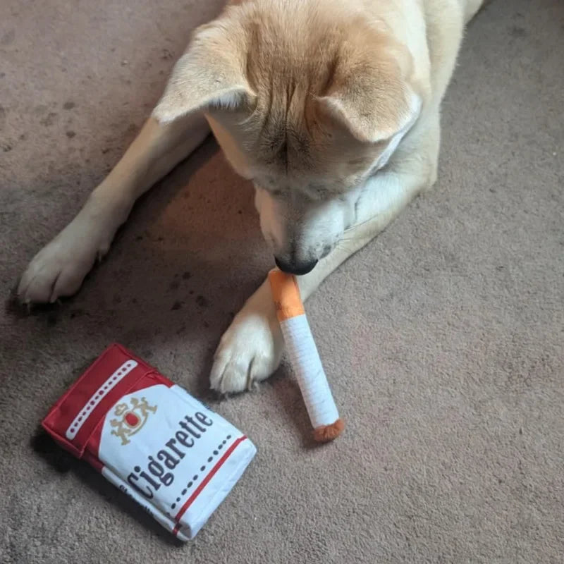 Giggling Cigarette Dog Plush Toy