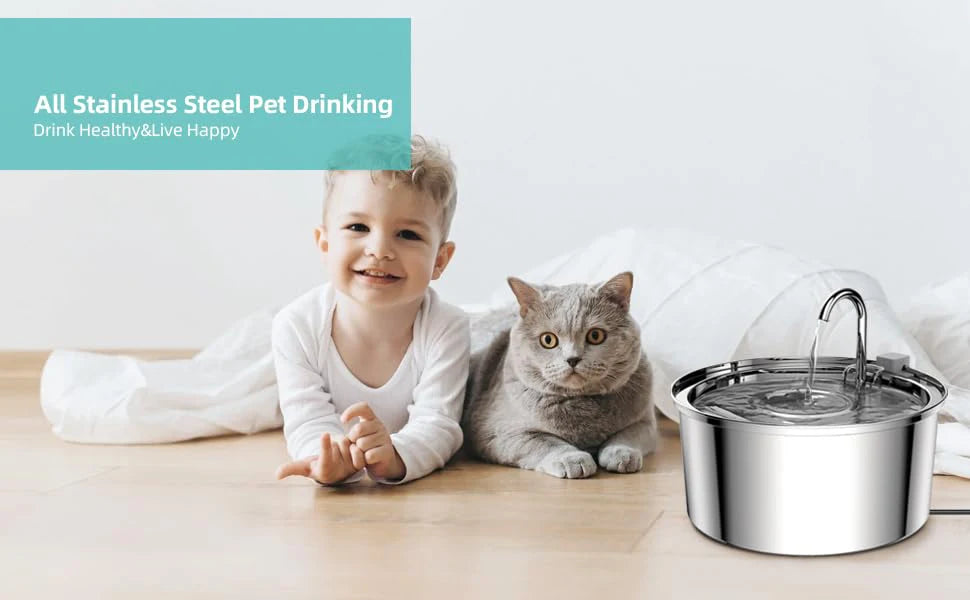 Stainless Steel Cat Water Fountain