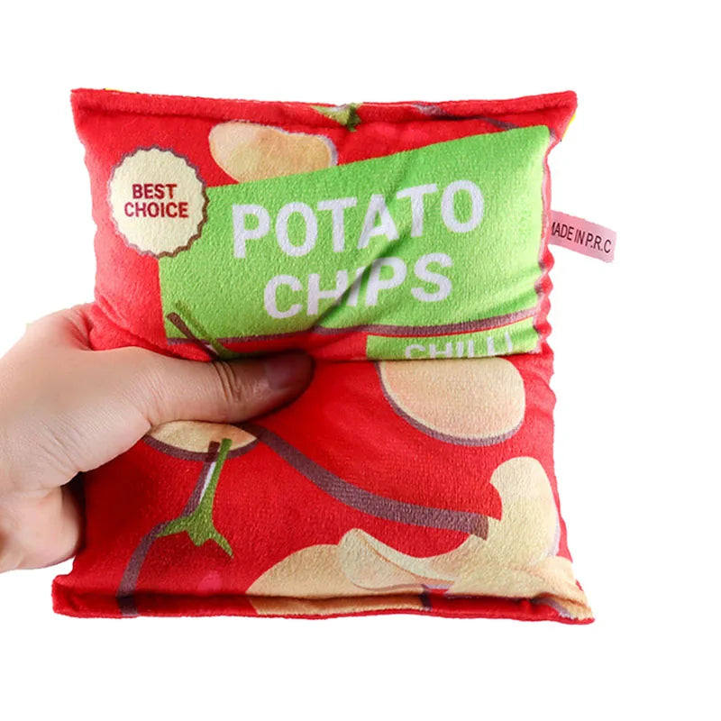 Crisps Plush Squeaky Dog Toy