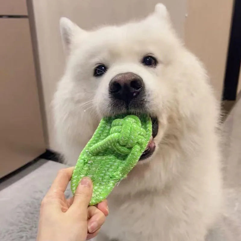 Slipper Cotton Rope Dog Chew Toy