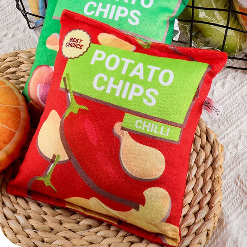 Crisps Plush Squeaky Dog Toy