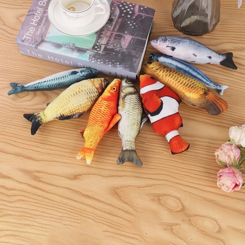 Plush Fish Cat Teaser Toy