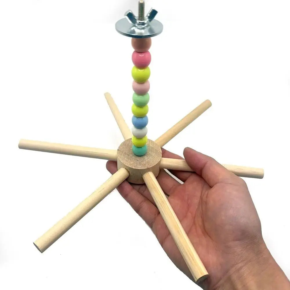 Colourful Bead Bird Perch Stand