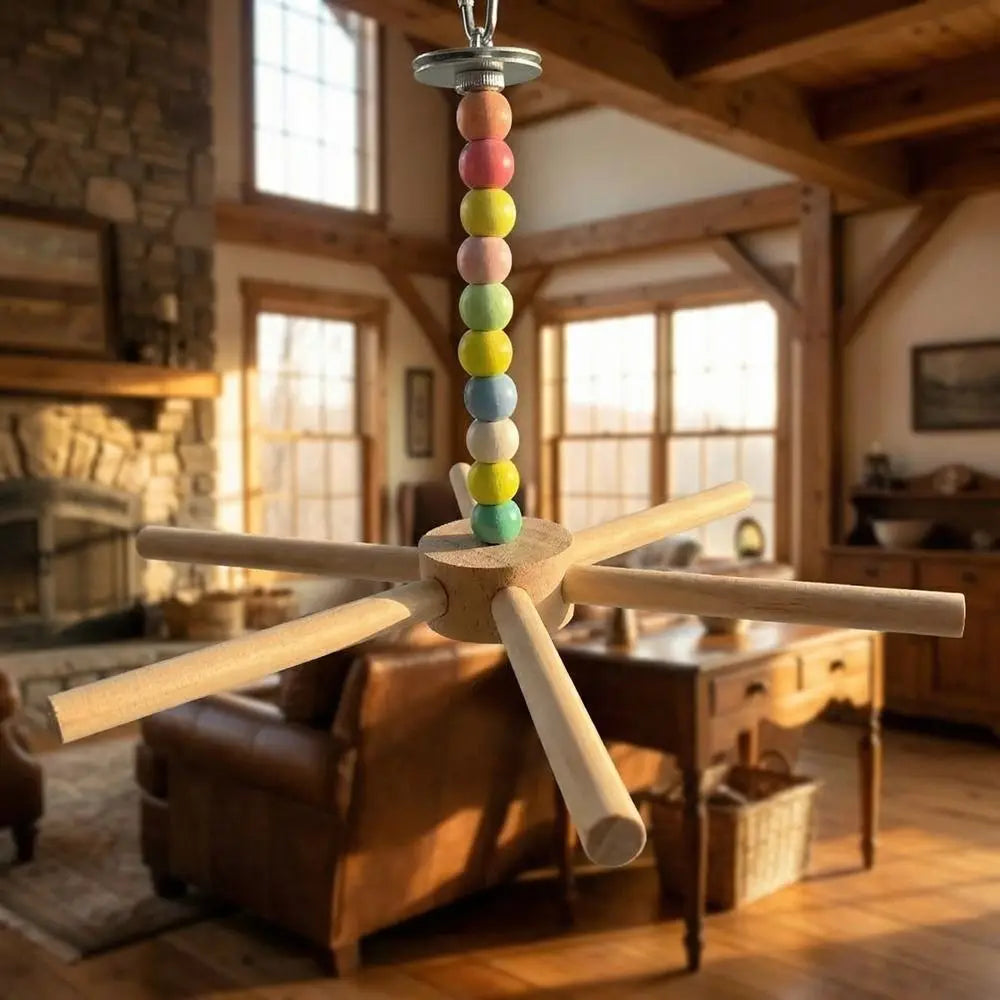 Colourful Bead Bird Perch Stand