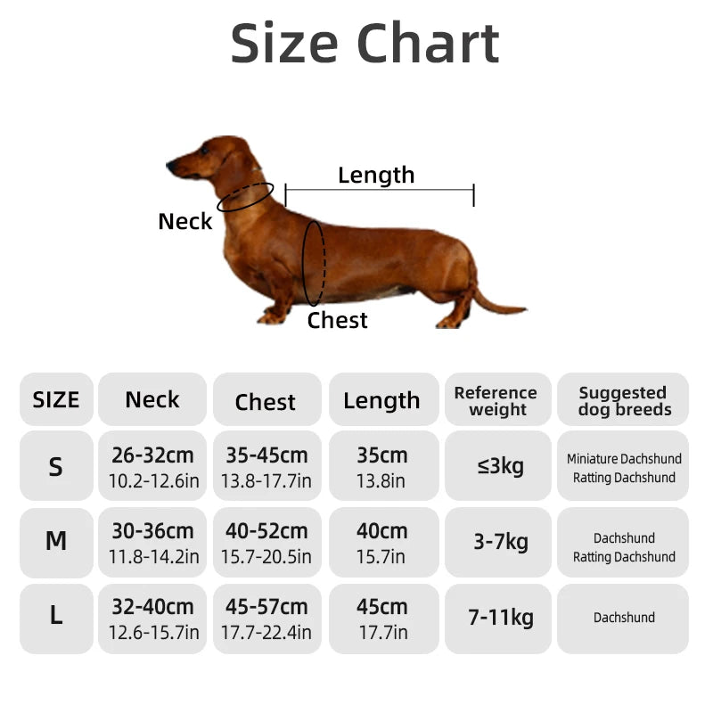 Quilted Dachshund Dog Coat