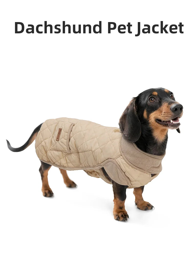 Quilted Dachshund Dog Coat