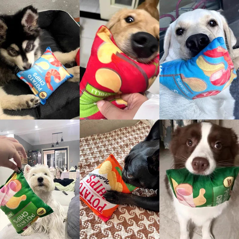 Crisps Plush Squeaky Dog Toy
