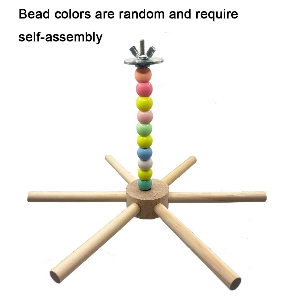 Colourful Bead Bird Perch Stand