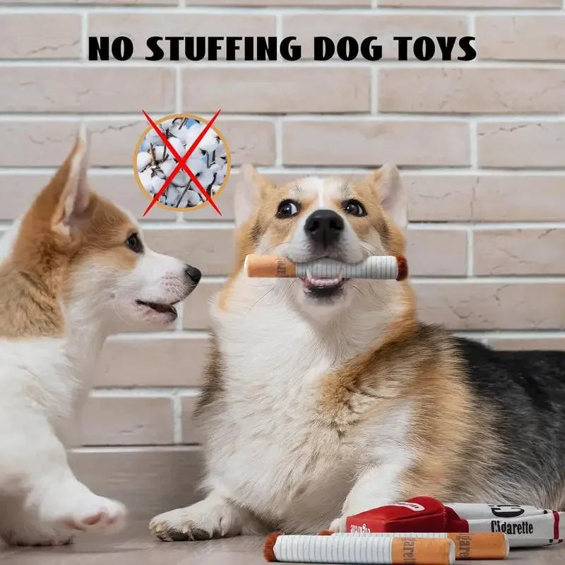 Giggling Cigarette Dog Plush Toy