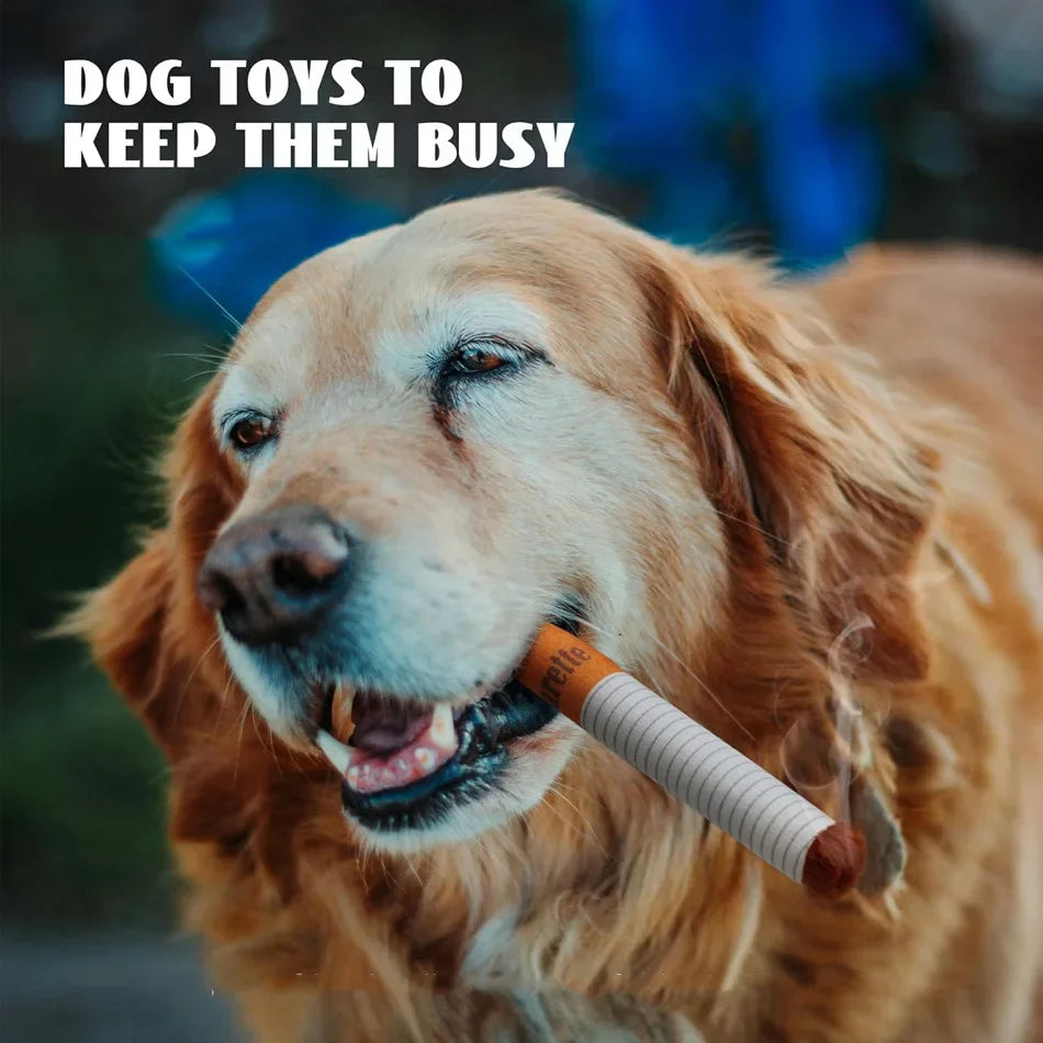 Giggling Cigarette Dog Plush Toy