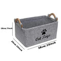 Felt Cat Toy Storage Basket