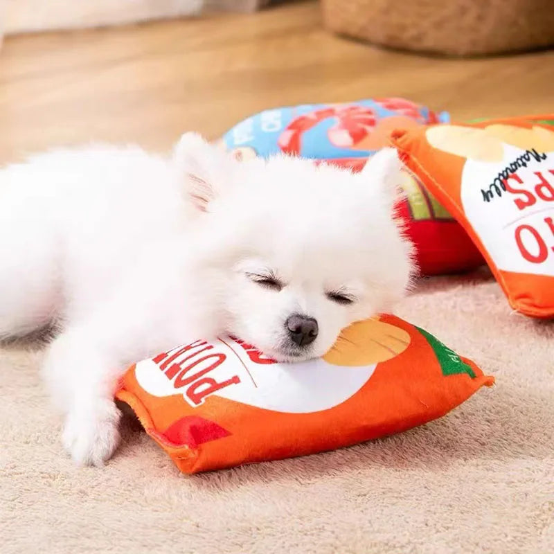 Crisps Plush Squeaky Dog Toy
