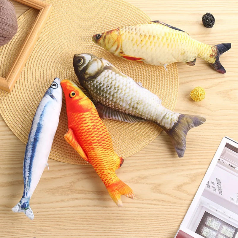 Plush Fish Cat Teaser Toy