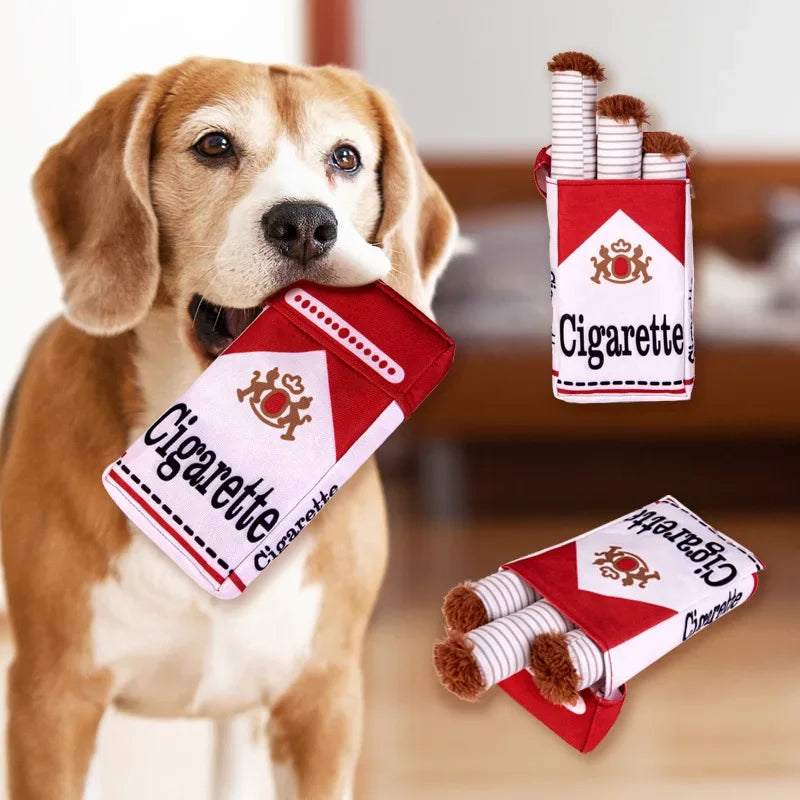 Giggling Cigarette Dog Plush Toy