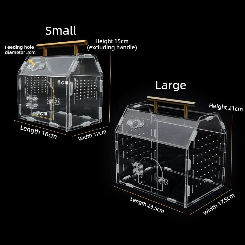 Acrylic Portable Reptile Cage