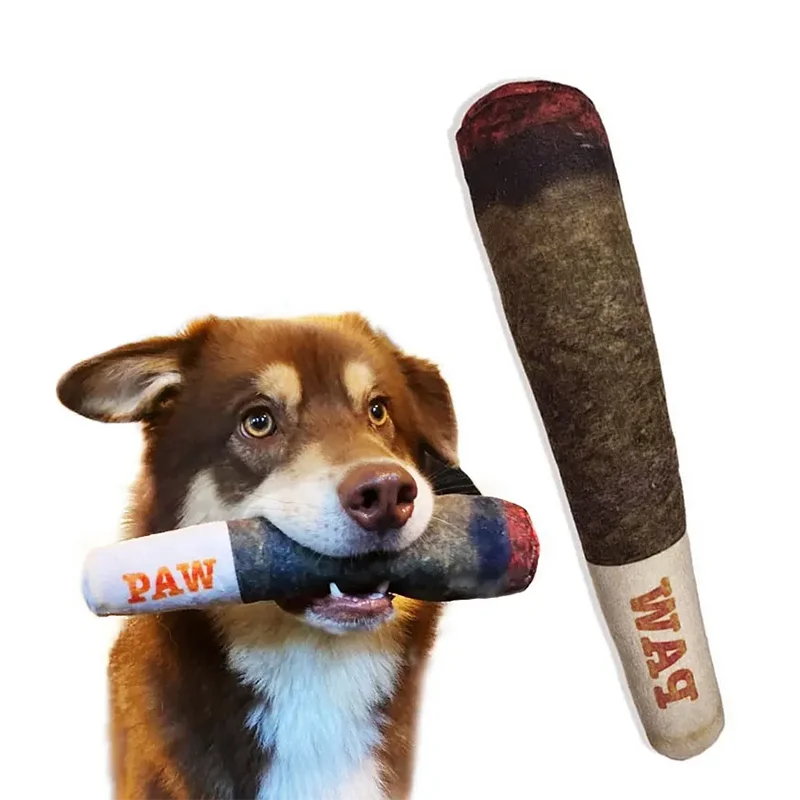 Cigar Squeaky Dog Chew Toy