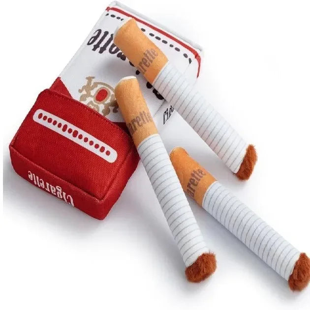 Giggling Cigarette Dog Plush Toy