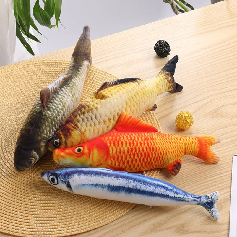Plush Fish Cat Teaser Toy