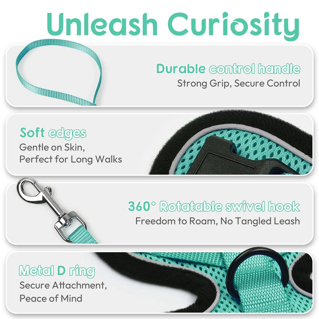Breathable Cat & Dog Harness Set