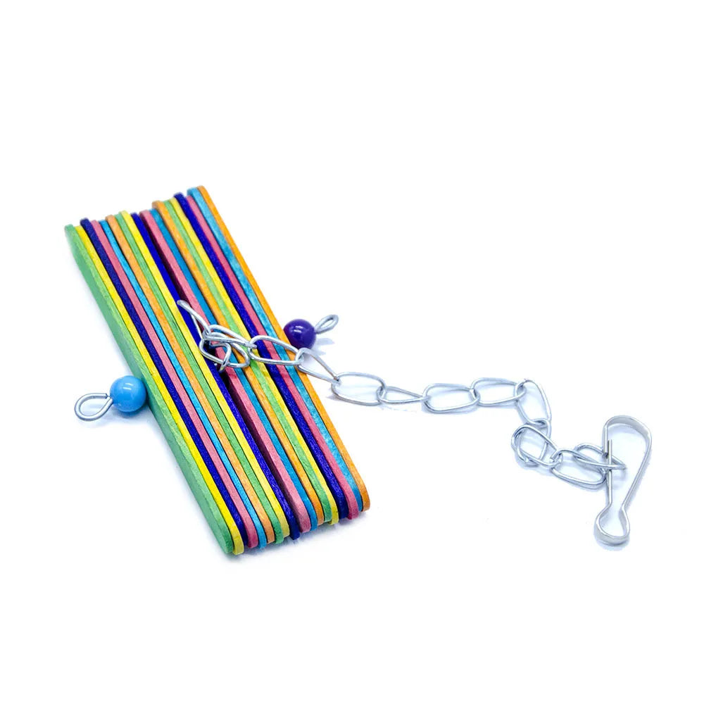 Wooden Flower Bird Swing Toy