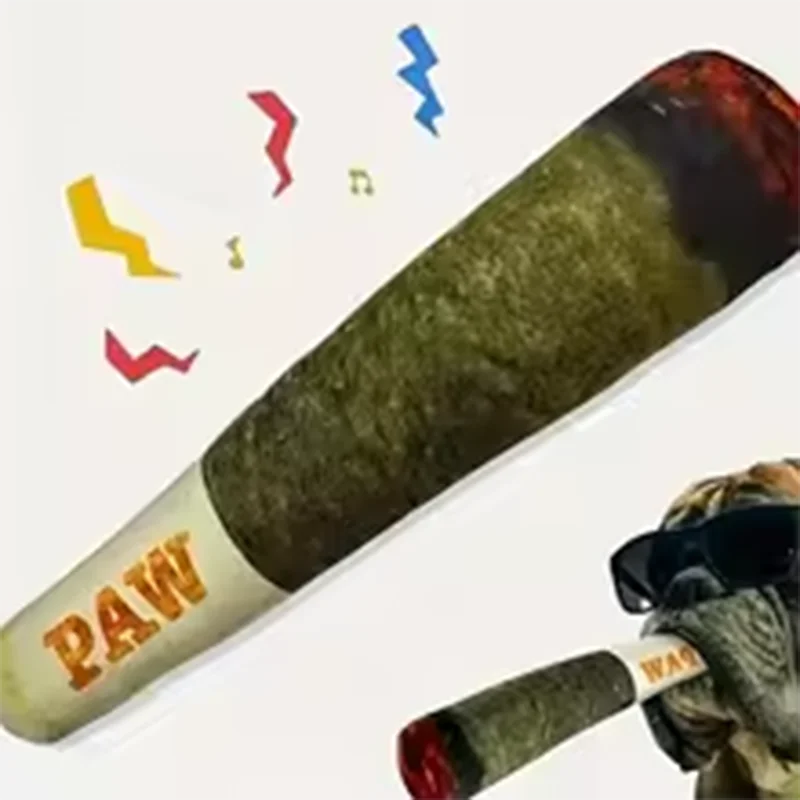Cigar Squeaky Dog Chew Toy