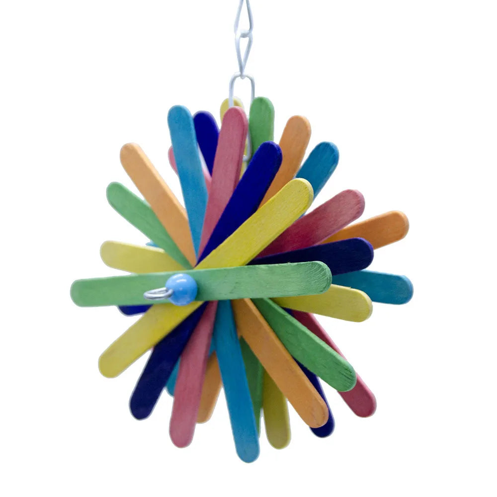 Wooden Flower Bird Swing Toy