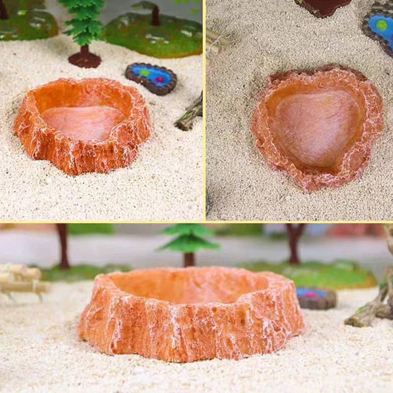 Resin Reptile Feeder Bowl