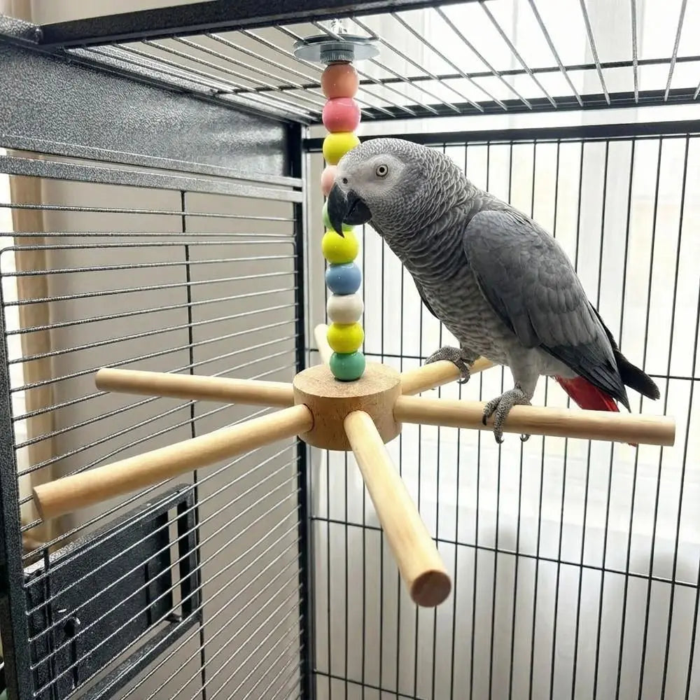 Colourful Bead Bird Perch Stand