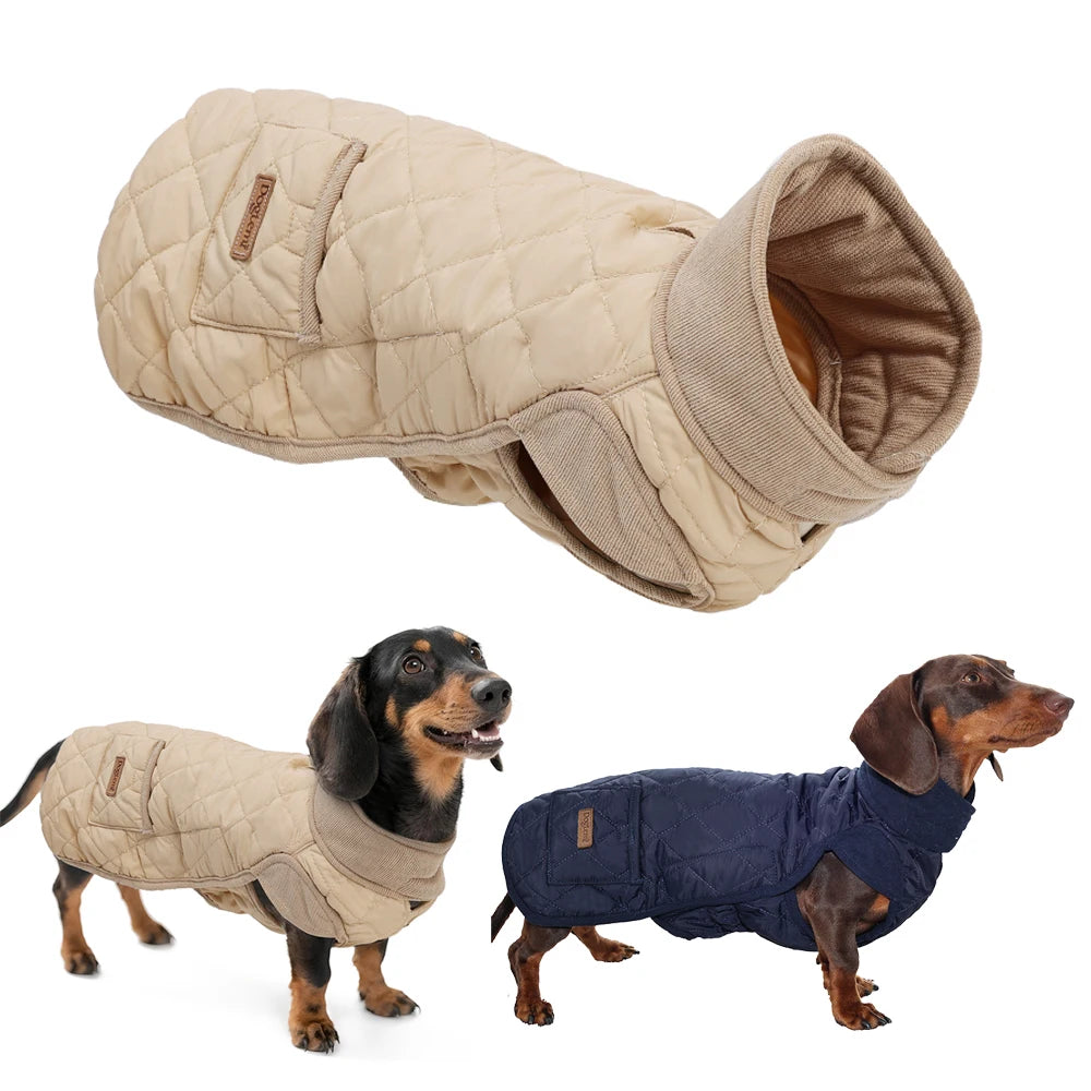 Quilted Dachshund Dog Coat