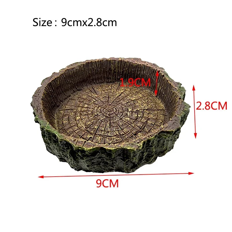 Resin Reptile Feeder Bowl