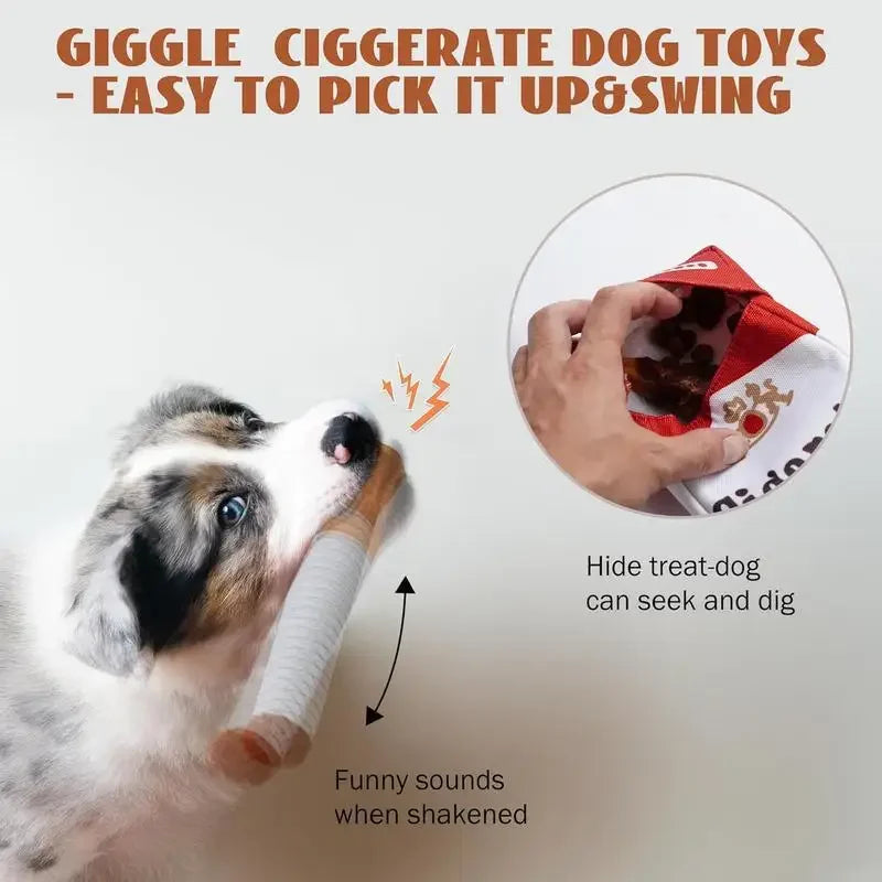 Giggling Cigarette Dog Plush Toy