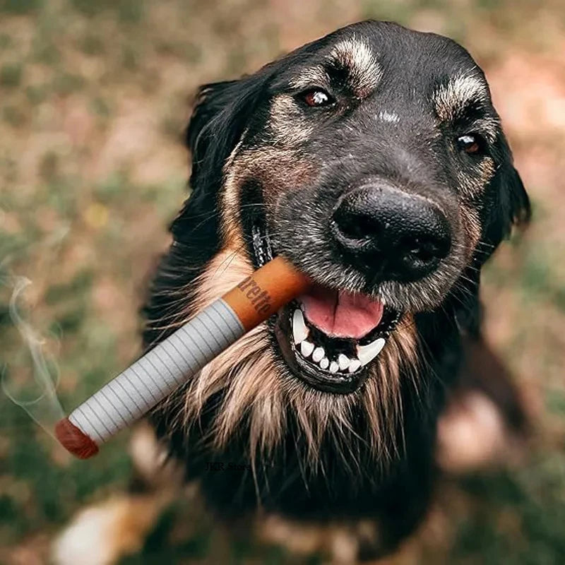 Giggling Cigarette Dog Plush Toy